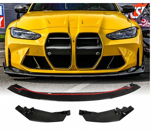 Bmw G80 G82 M3 M4 priekinis spoileris juodas blizgus